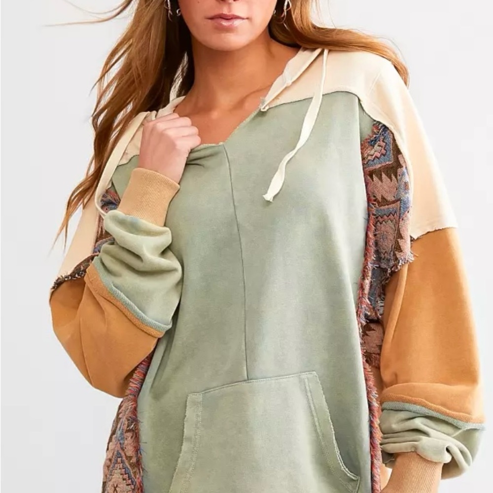 Boho Chic BKE Patchwork Hoodie